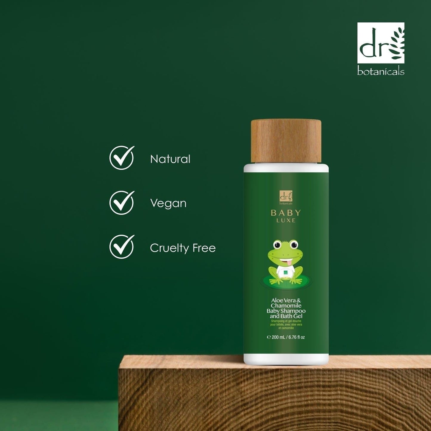 Dr Botanicals Baby Lux Aloe Vera & Chamomile Baby Shampoo & Bath Gel 200ml Twin Value Savings Pack - skinChemists