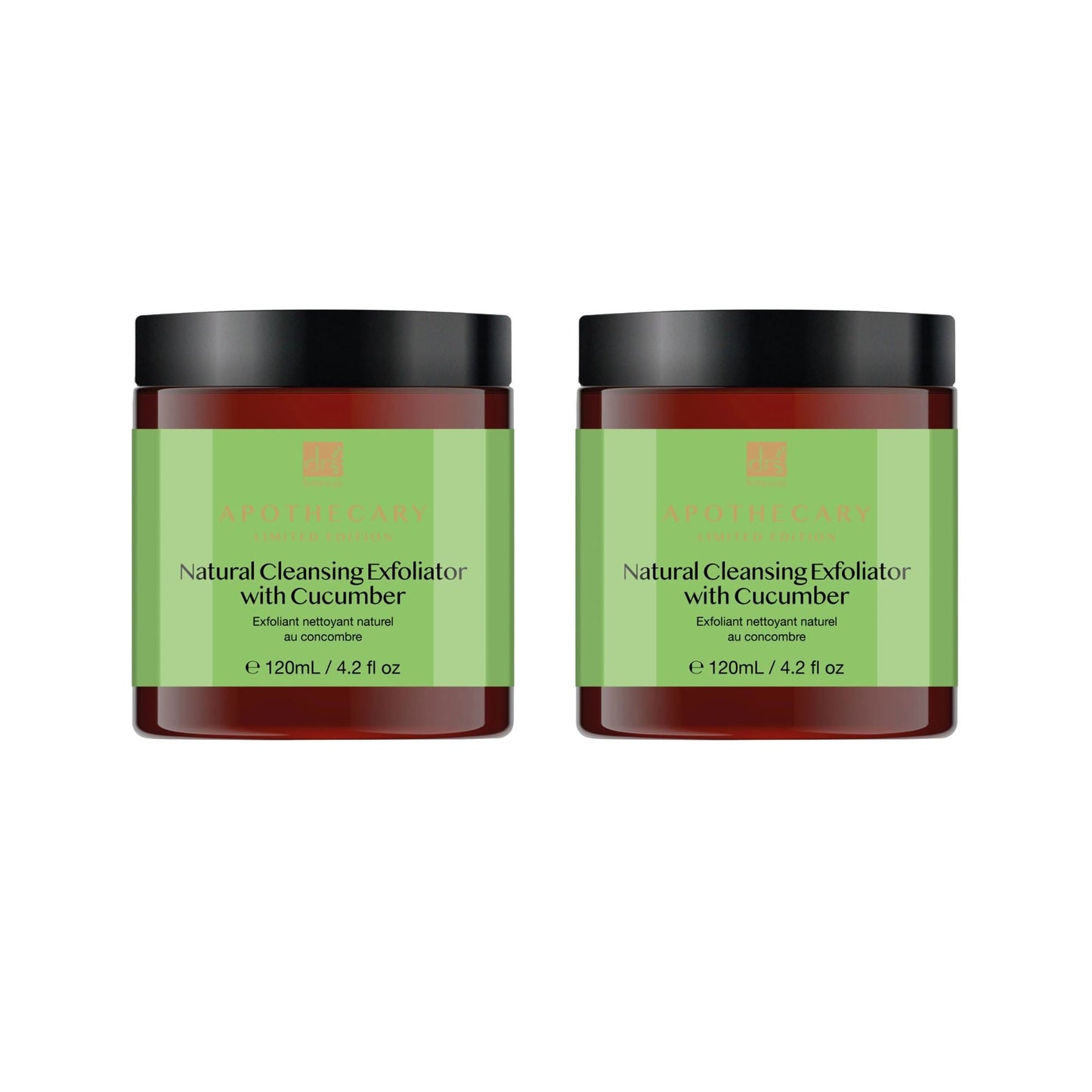 Dr Botanicals Natural Cleansing Exfoliator with Cucumber 120ml Twin Value Savings Pack - skinChemists