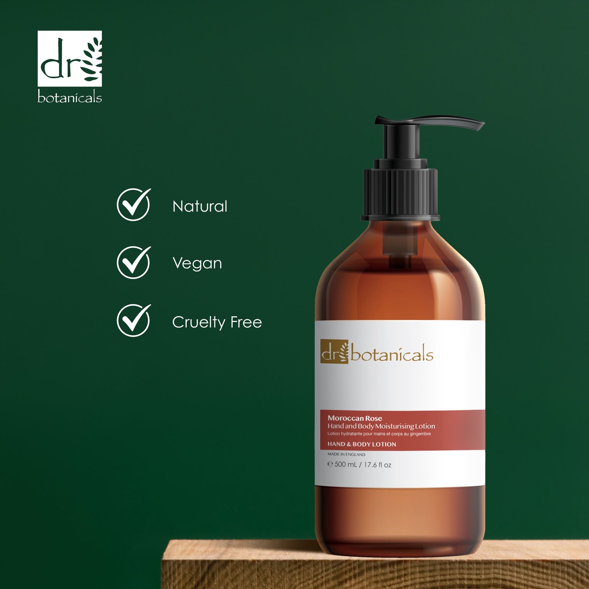Dr Botanicals Moroccan Rose Hand & Body Moisturising Lotion 500ml Twin Value Savings Pack - skinChemists