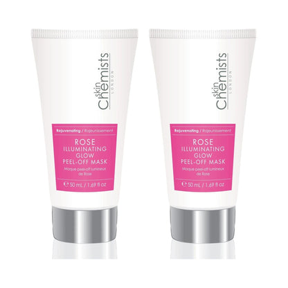 skinChemists Rose Illuminating Glow Peel Off Mask 50ml Twin Value Savings Pack