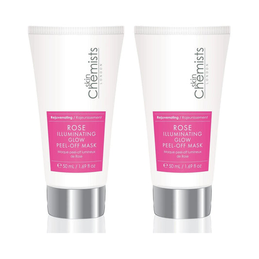 skinChemists Rose Illuminating Glow Peel Off Mask 50ml Twin Value Savings Pack