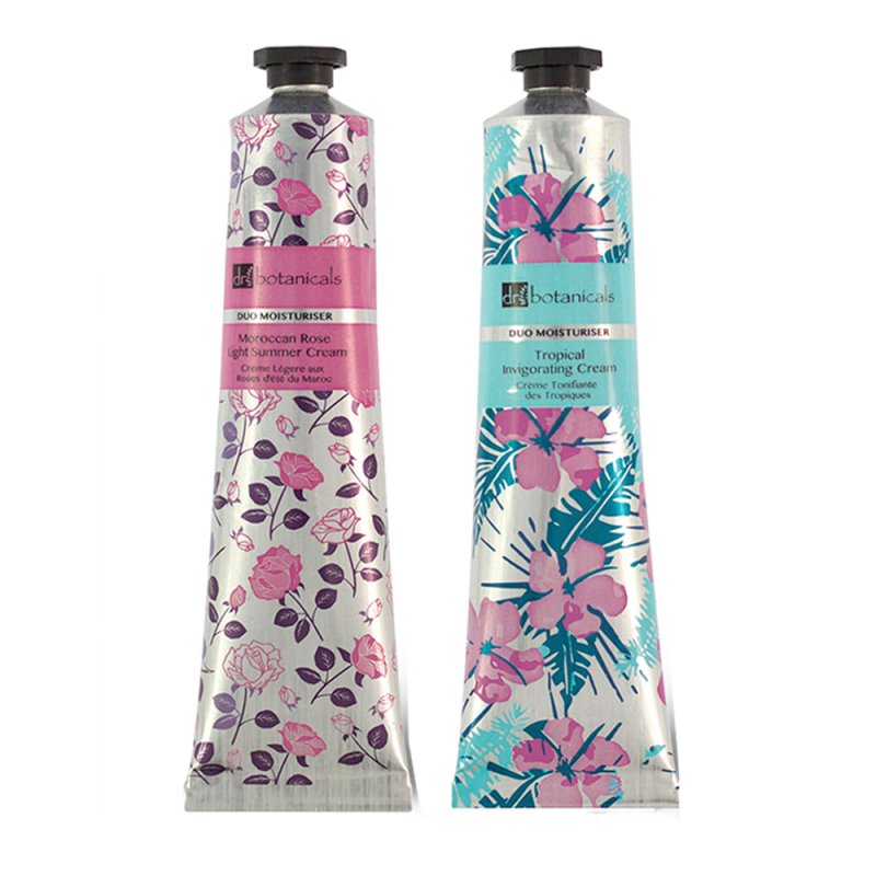 " K2 DB Flower blossom collection : Moroccan rose summer duo cream 50ml + Tropical Invigoration Duo cream 50ml" - Dr Botanicals