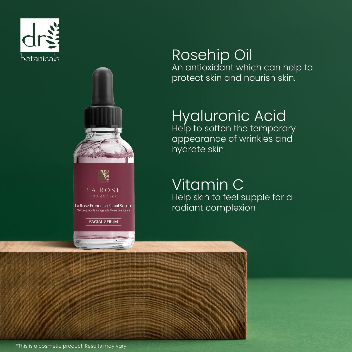 DB314 Dr Botanicals La Rose Française Facial Serum 30ml