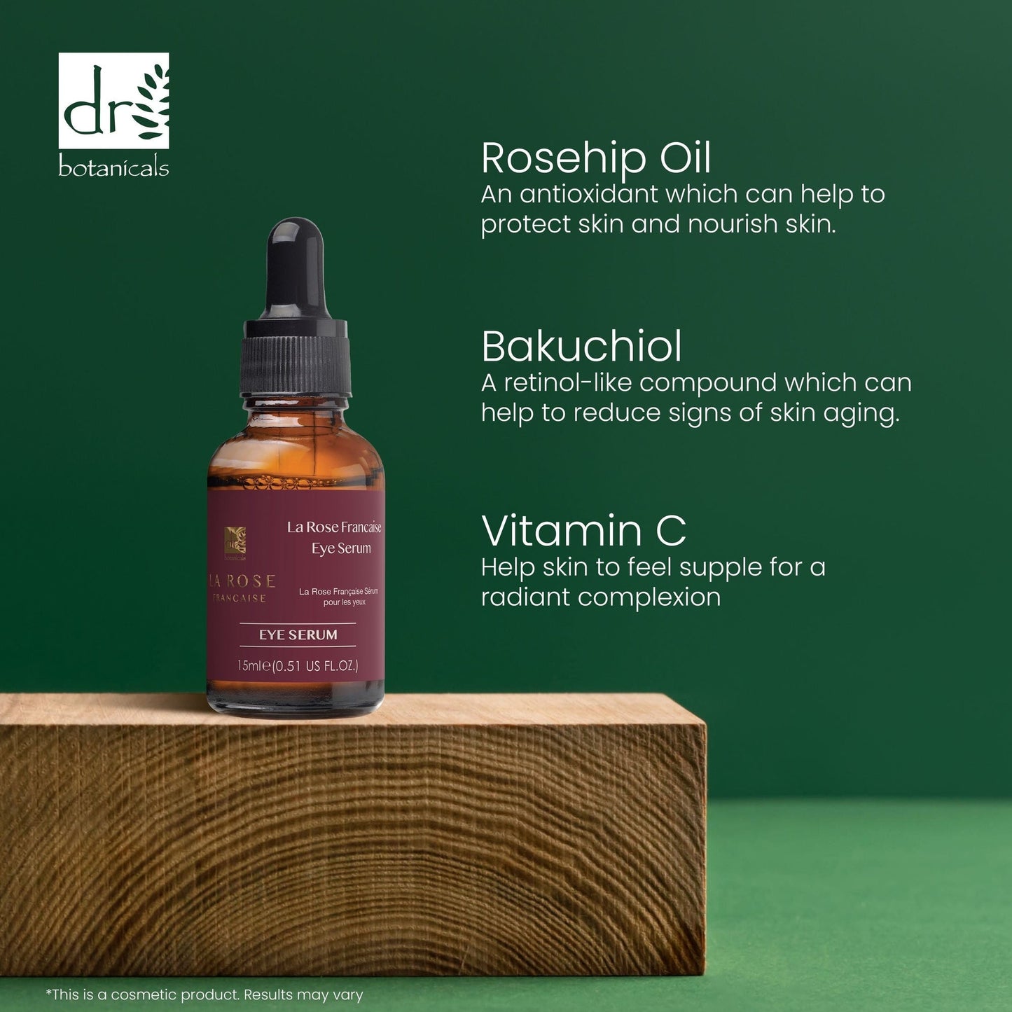 DB315 Dr Botanicals La Rose Française Eye Serum 15ml