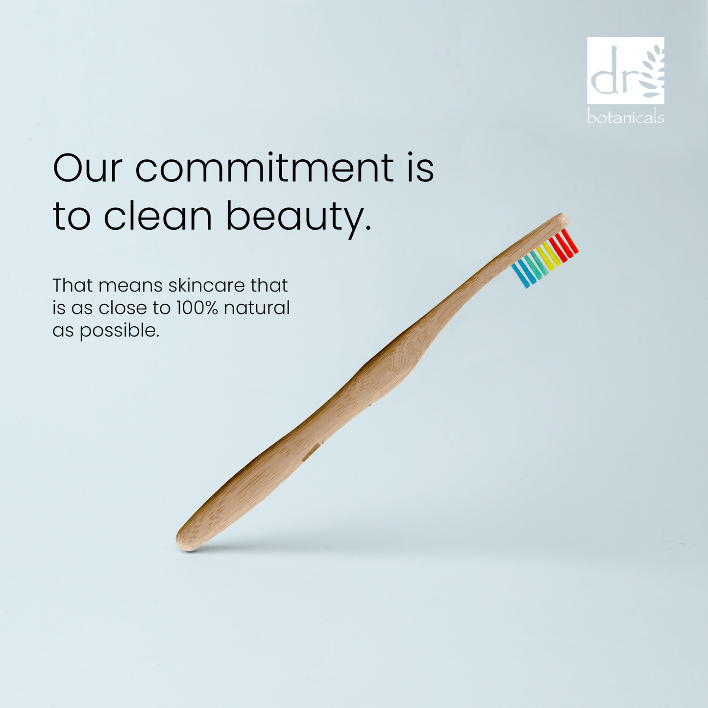 DB344 Dr Botanicals Bamboo Toothbrush Rainbow