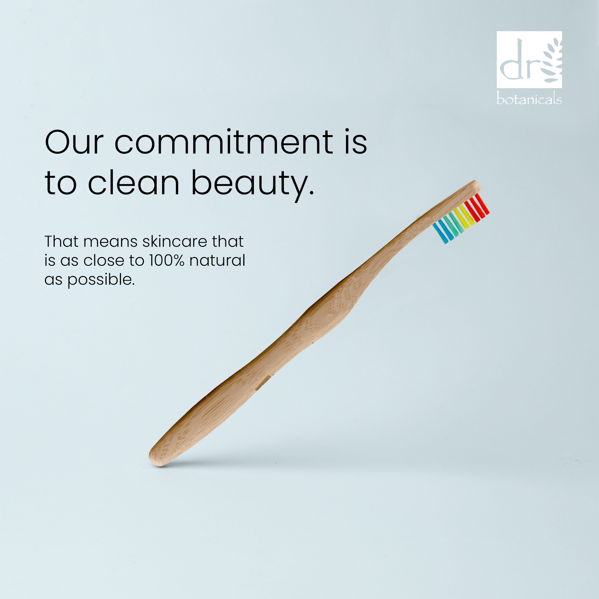 DB344 Dr Botanicals Bamboo Toothbrush Rainbow