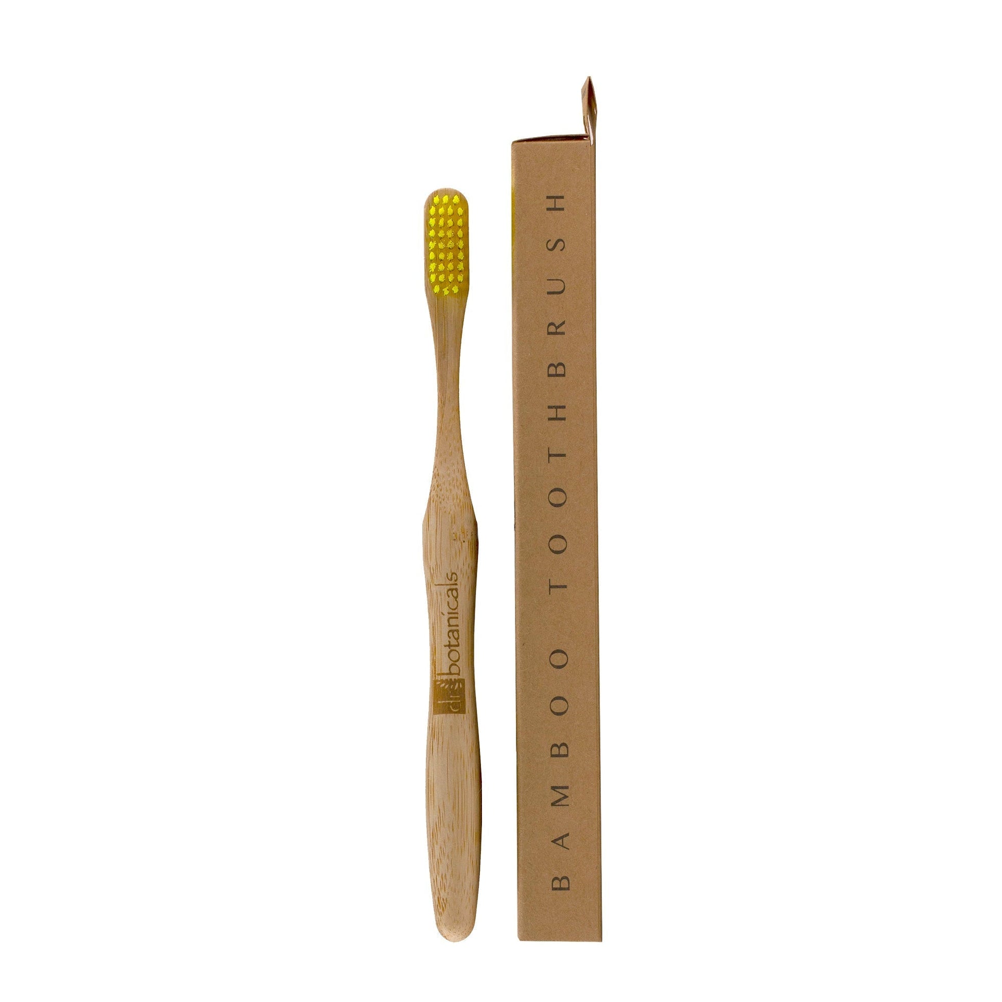 DB345 Dr Botanicals Bamboo Toothbrush Yellow
