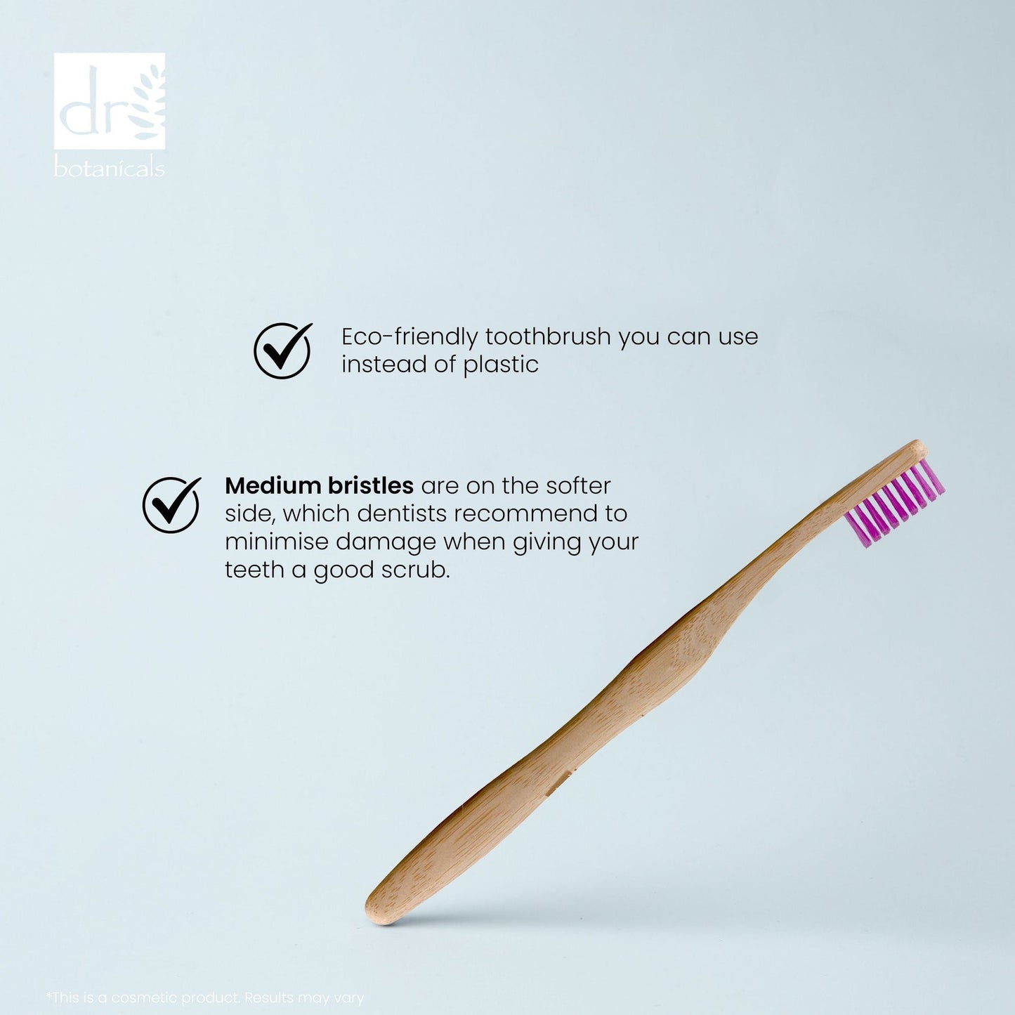 DB348 Dr Botanicals Bamboo Toothbrush Purple
