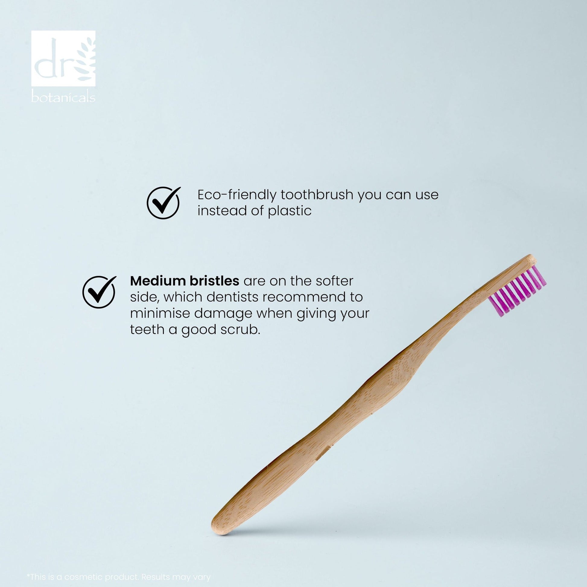 DB348 Dr Botanicals Bamboo Toothbrush Purple