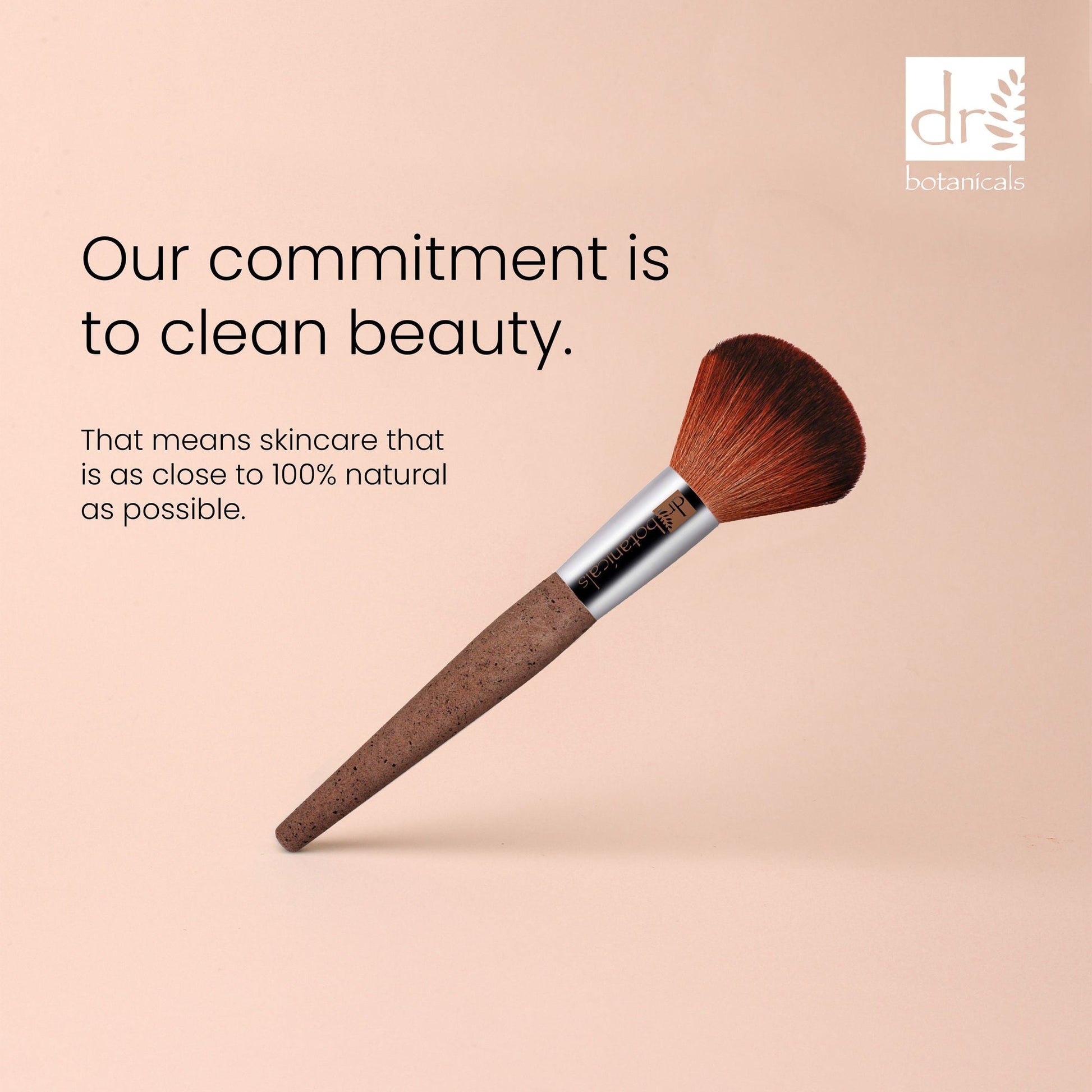 DB392 Dr Botanicals Coffee Ground Powder Brush