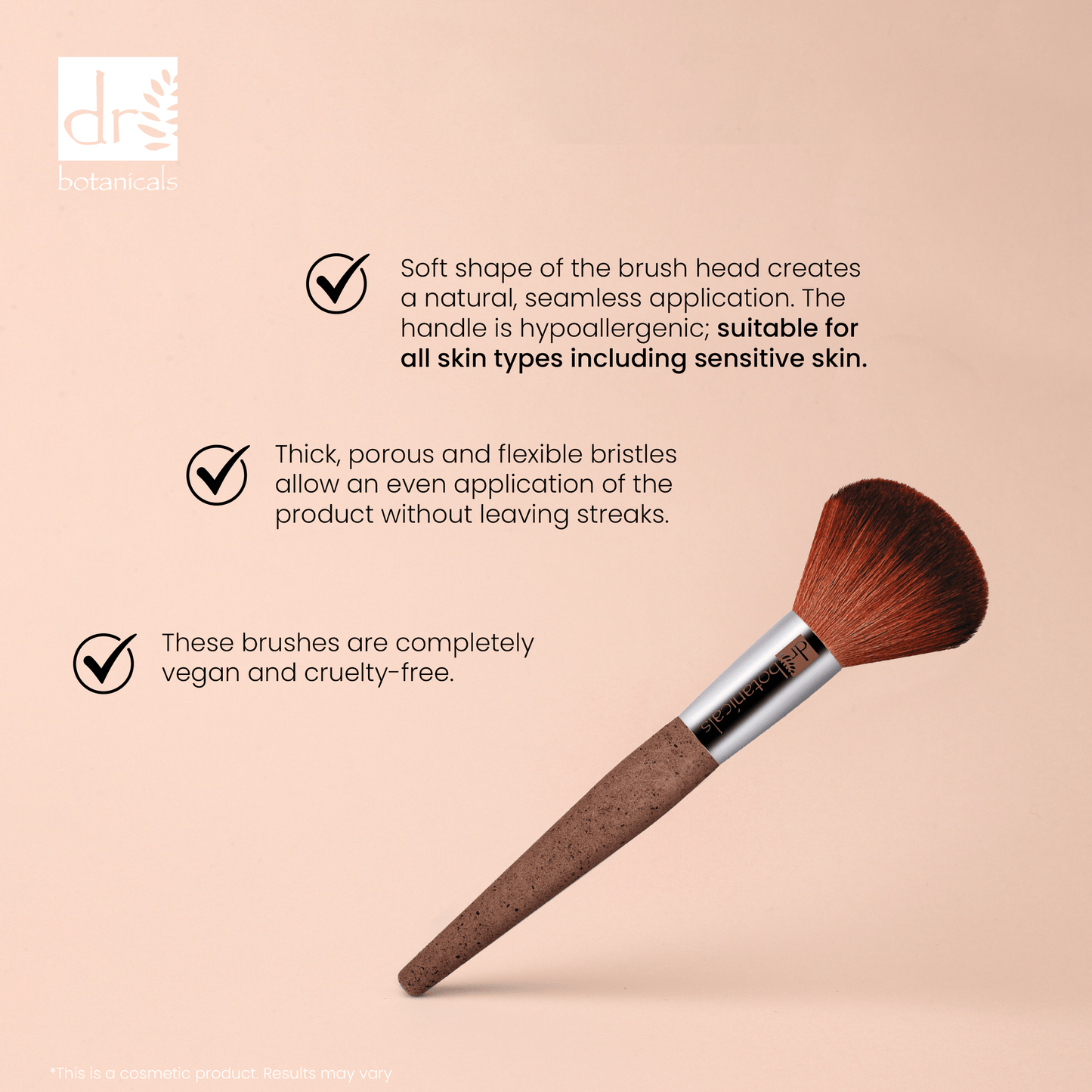 DB392 Dr Botanicals Coffee Ground Powder Brush