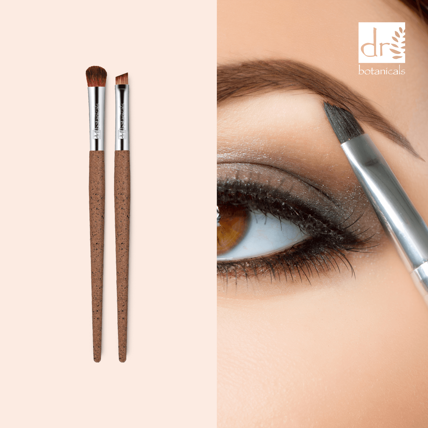 DB394 Dr Botanicals Coffee Ground Set Of 2 Eye Brushes