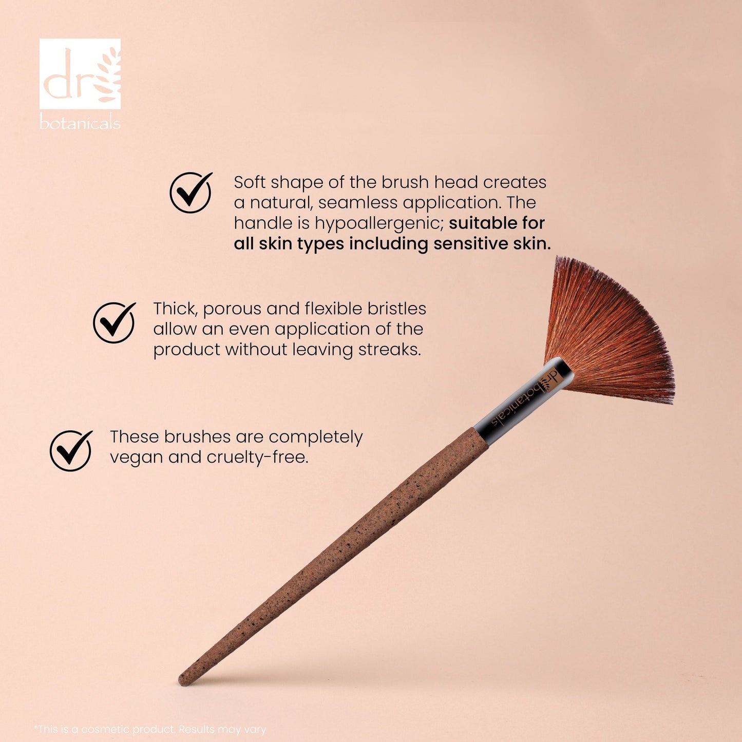 DB396 Dr Botanicals Coffee Ground Fan Brush
