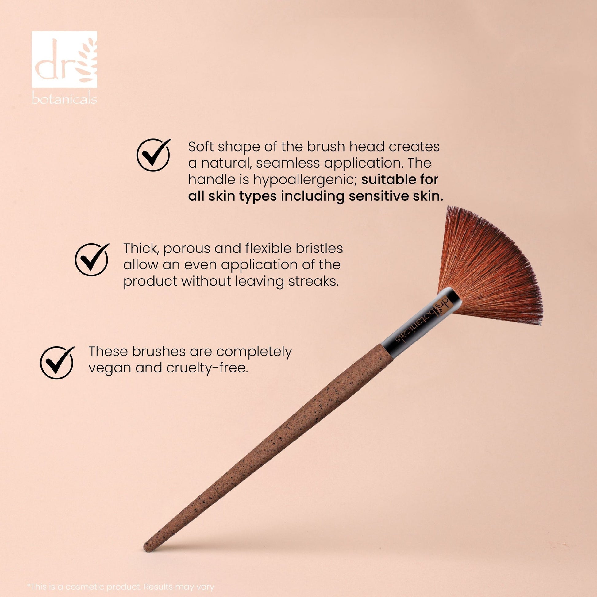 DB396 Dr Botanicals Coffee Ground Fan Brush