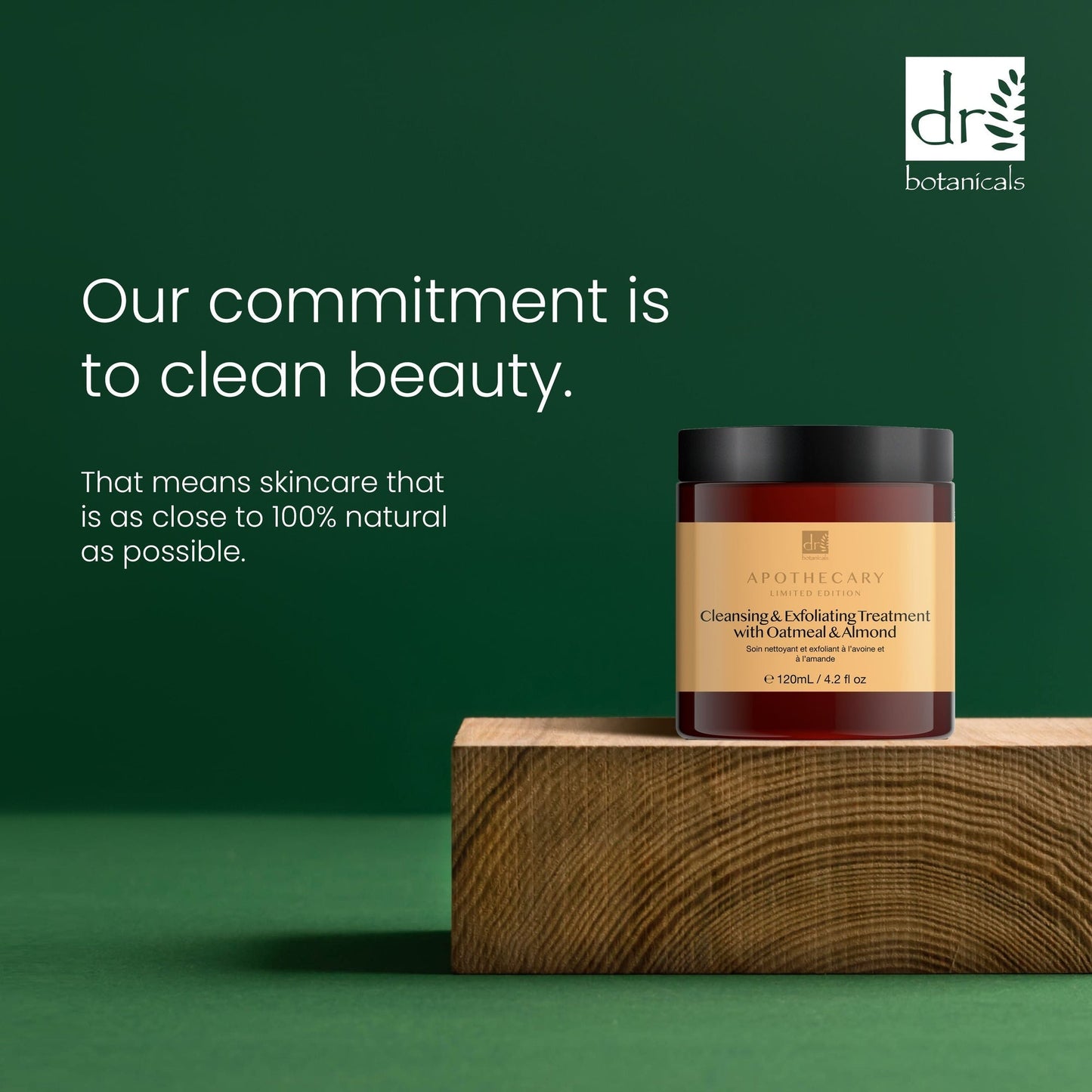 DB397 Dr Botanicals Cleansing & Exfoliating Treatment with Oatmeal & Almond 120ml