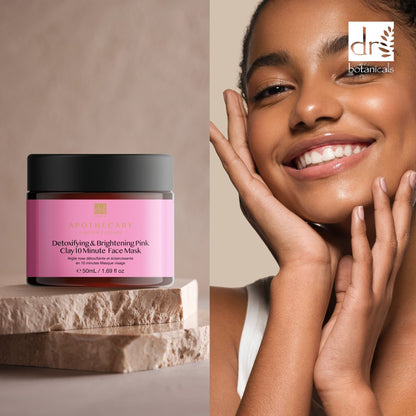 DB398 Dr Botanicals Detoxifying & Brightening Pink Clay 10 Minute Face Mask 50ml