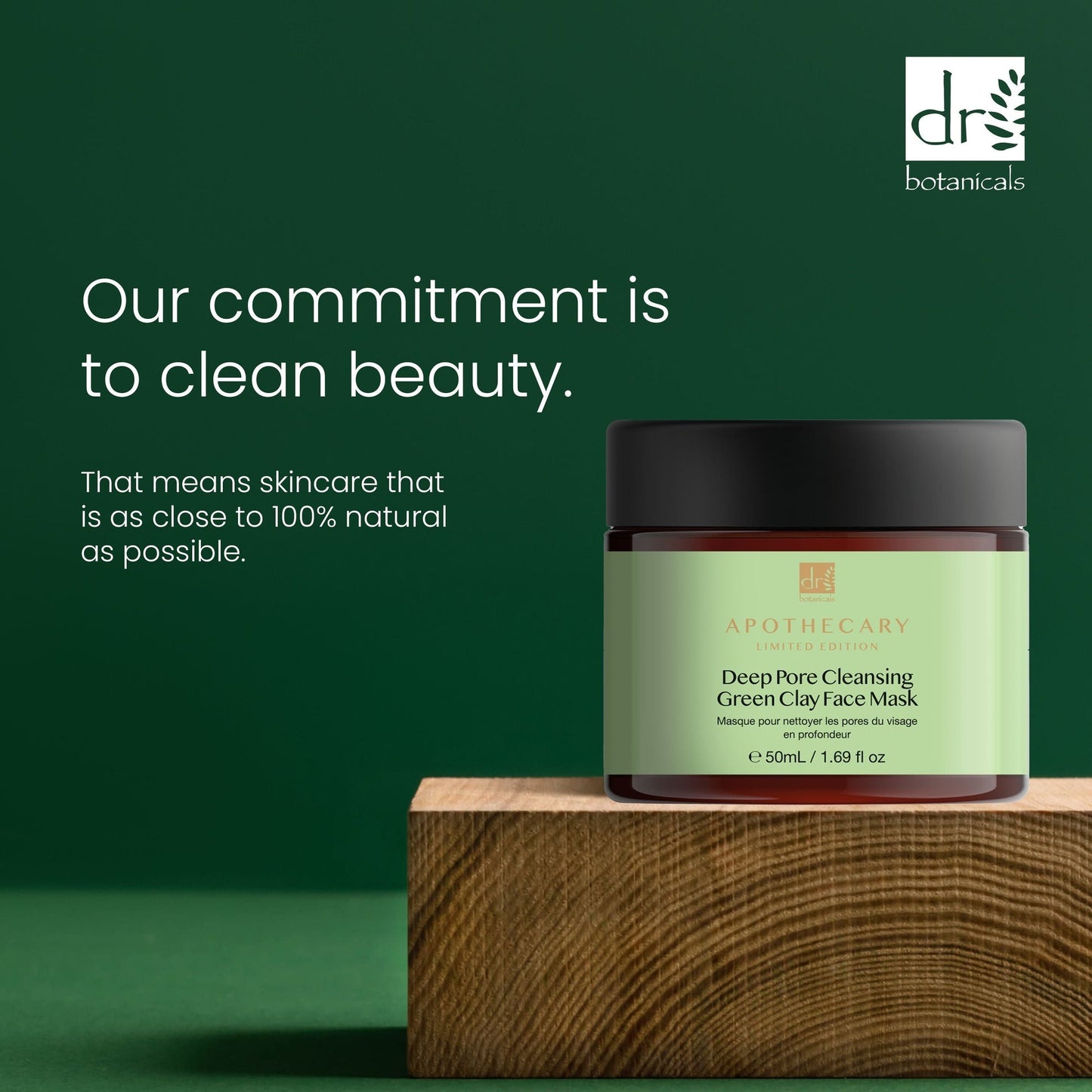 DB399 Dr Botanicals Deep Pore Cleansing Green Clay Face Mask 50ml