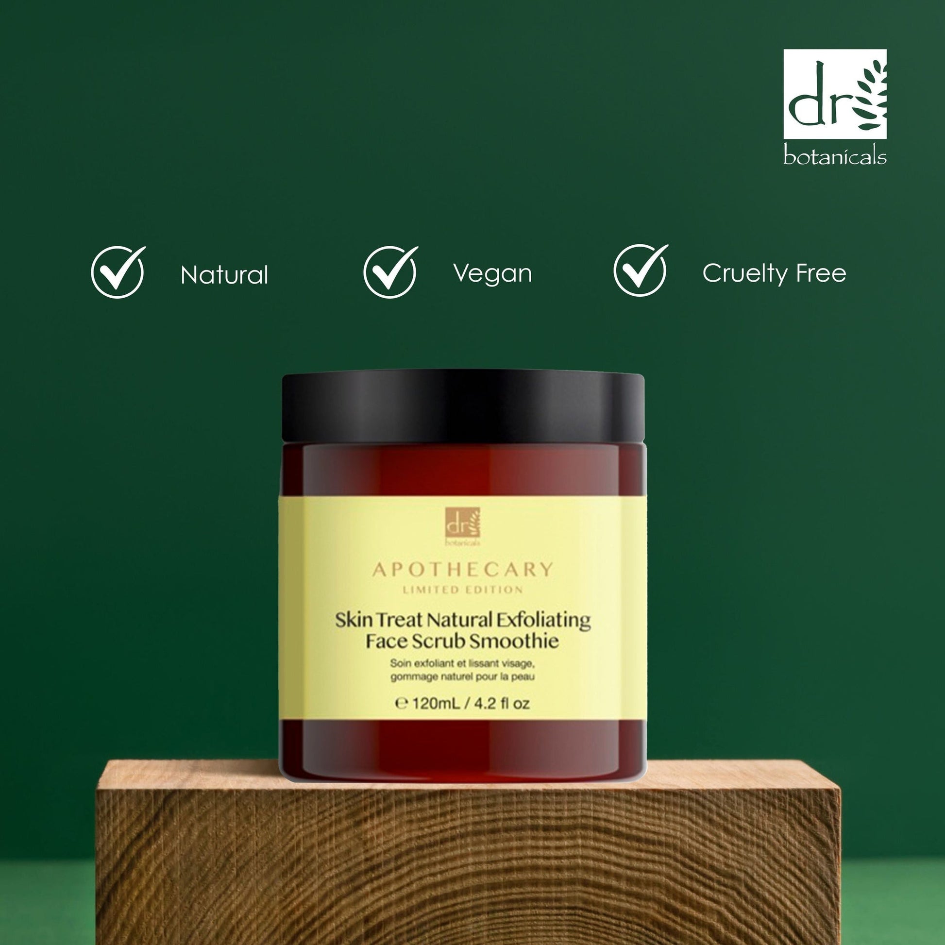 DB402 Dr Botanicals Skin Treat Natural Exfoliating Face Scrub Smoothie 120ml