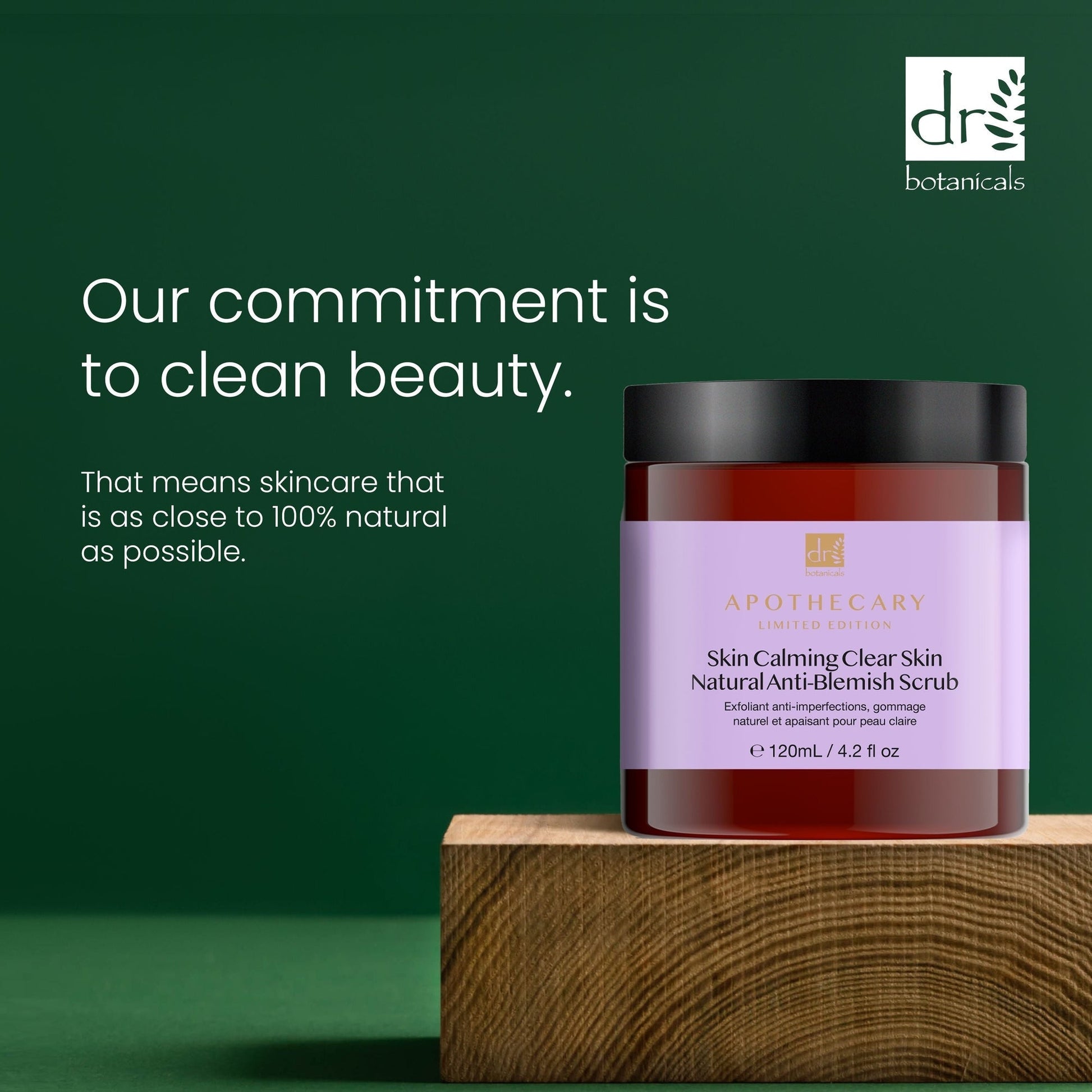 DB403 Dr Botanicals Skin Calming Clear Skin Natural Anti-Blemish Scrub 120ml