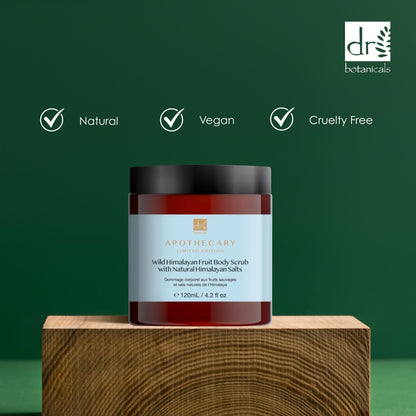 DB404 Dr Botanicals Wild Himalayan Fruit Body Scrub with Natural Himalayan Salts 120ml