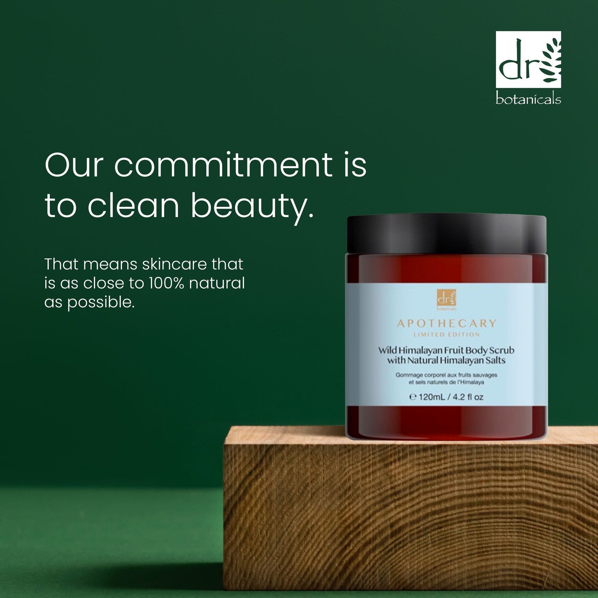 DB404 Dr Botanicals Wild Himalayan Fruit Body Scrub with Natural Himalayan Salts 120ml