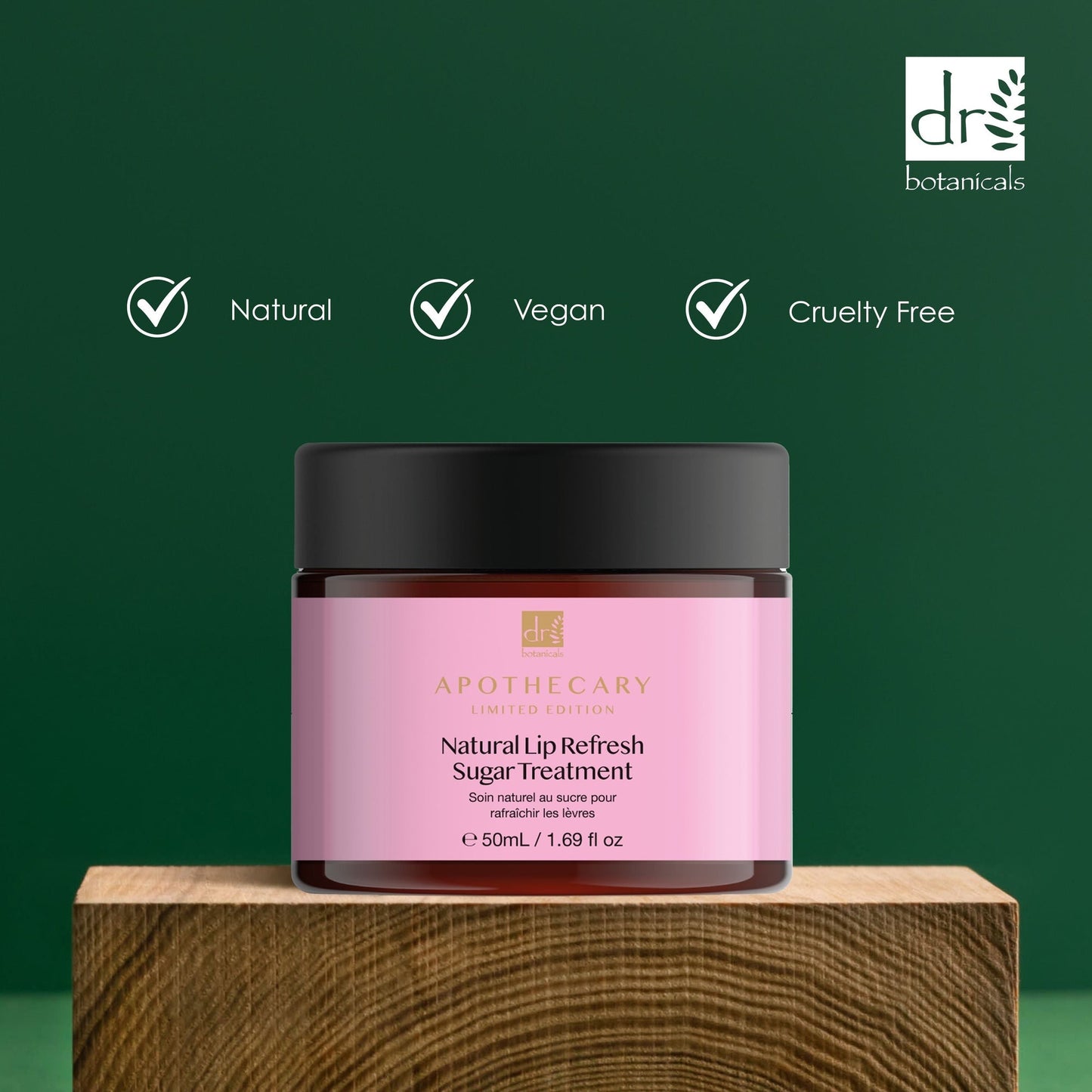 DB417 Dr Botanicals Natural Lip Refresh Sugar Treatment 50ml