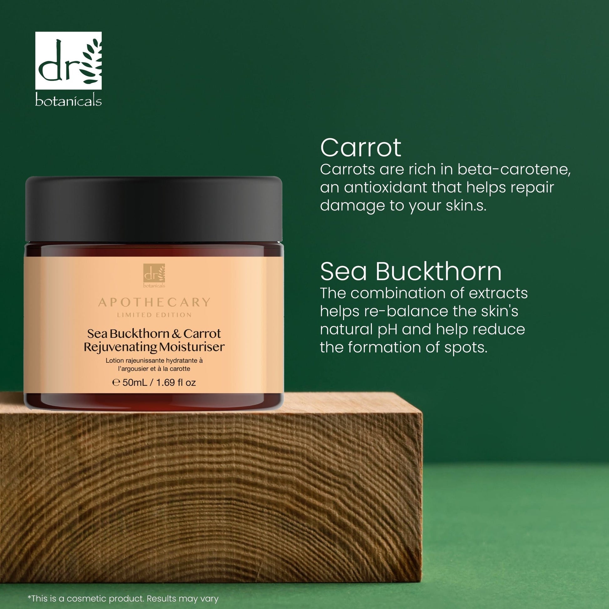 DB418 Dr Botanicals Sea Buckthorn & Carrot Rejuvenating Moisturiser 50ml