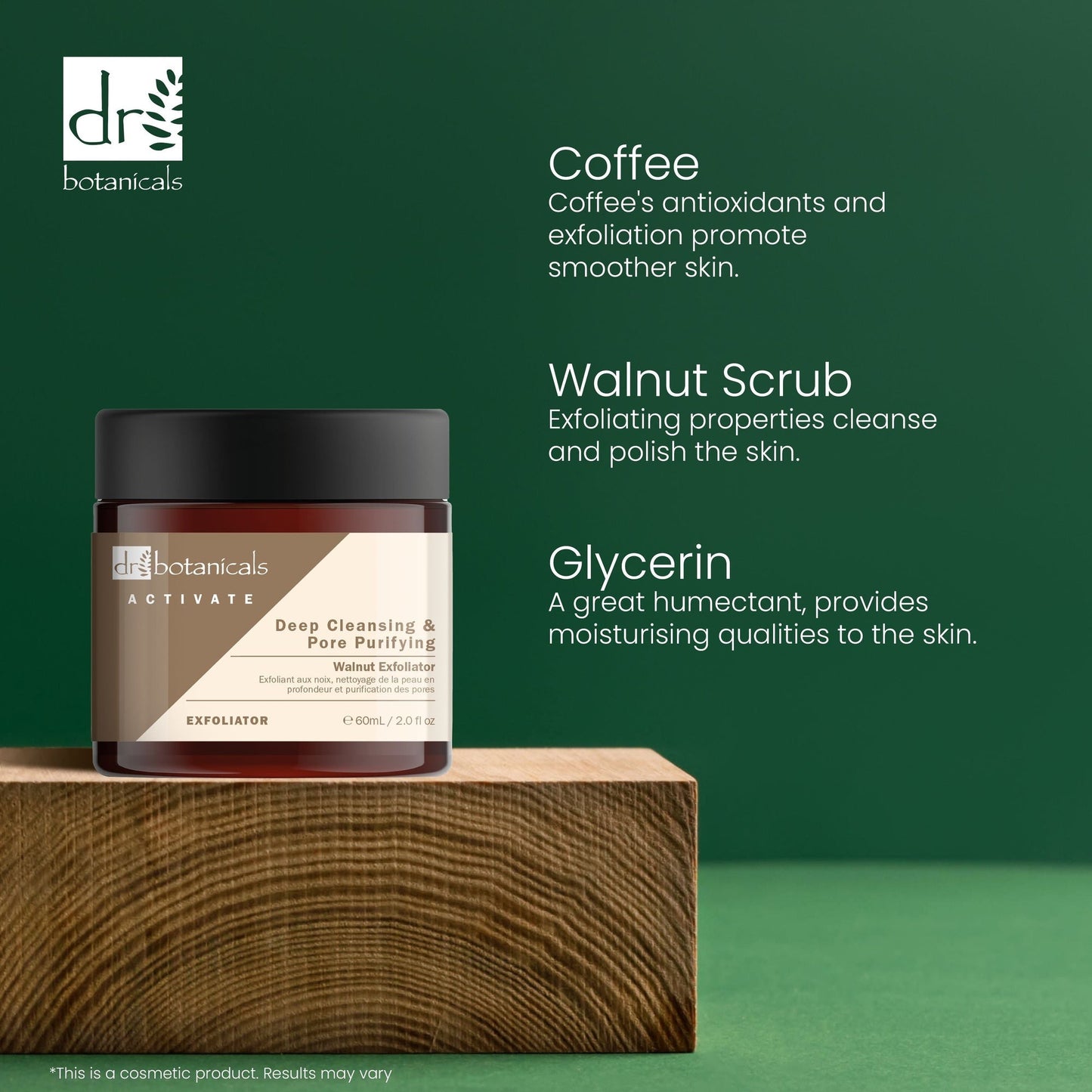 DB435 Dr Botanicals Activate Deep Cleansing & Pore Purifying Walnut Exfoliator 60ml