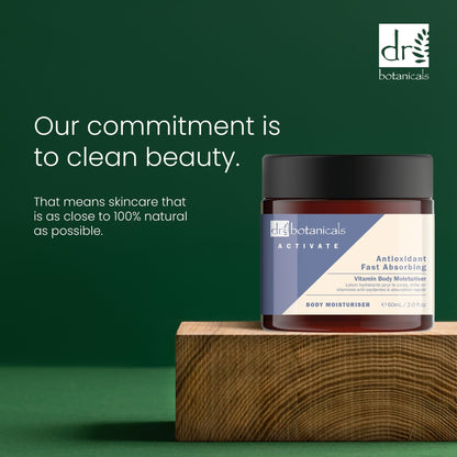 DB436 Dr Botanicals Activate Anti-Oxidant Fast Absorbing Vitamin Body Moisturiser 60ml