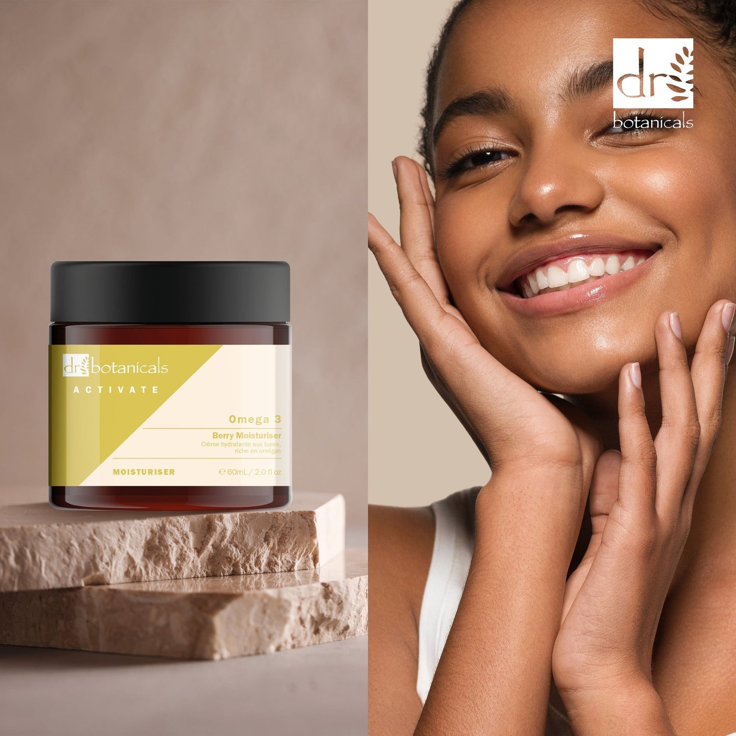 DB441 Dr Botanicals Activate Omega 3 Berry Moisturiser 60ml