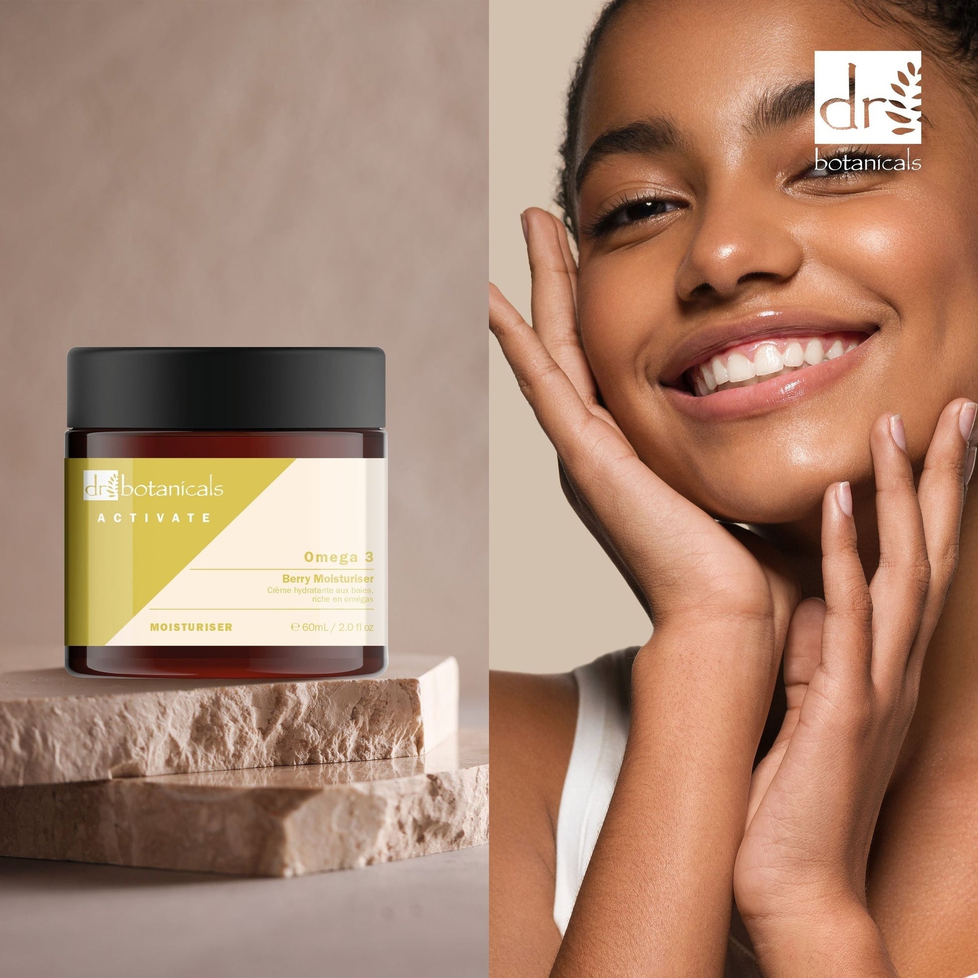 DB441 Dr Botanicals Activate Omega 3 Berry Moisturiser 60ml