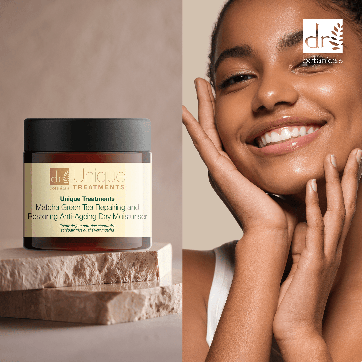 DB483 Dr Botanicals Unique Treatments Matcha Green Tea Repairing & Restoring Anti-Ageing Day Moisturiser 60ml