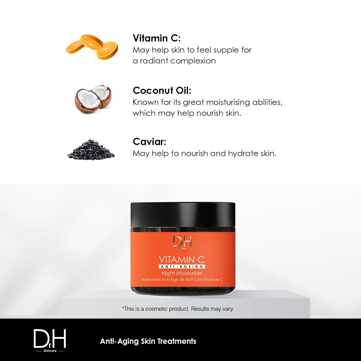 DRH106 Dr H Vitamin C Anti-Ageing Night Moisturiser 60ml
