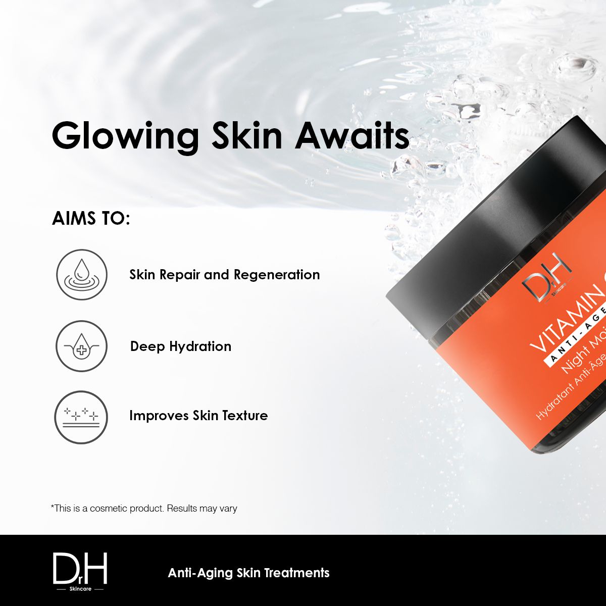 DRH106 Dr H Vitamin C Anti-Ageing Night Moisturiser 60ml