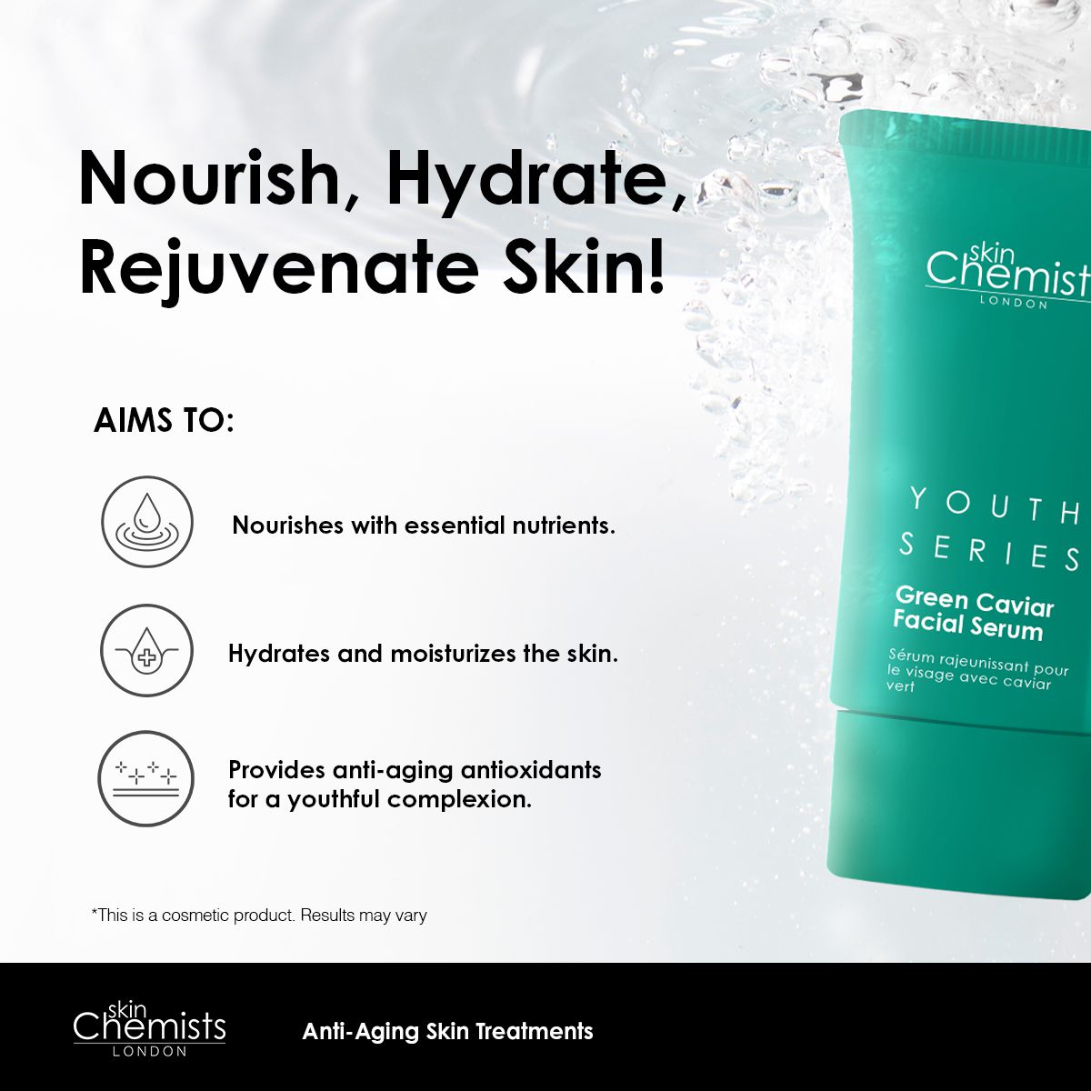 HSC012 skinChemists Youth Series Green Caviar Facial Serum 30ml