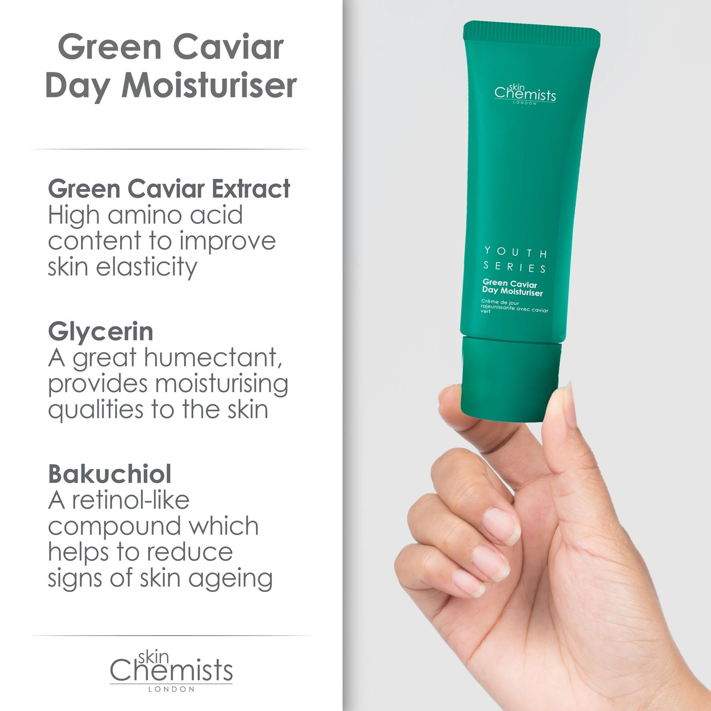 HSC013 skinChemists Youth Series Green Caviar Day Moisturiser 50ml