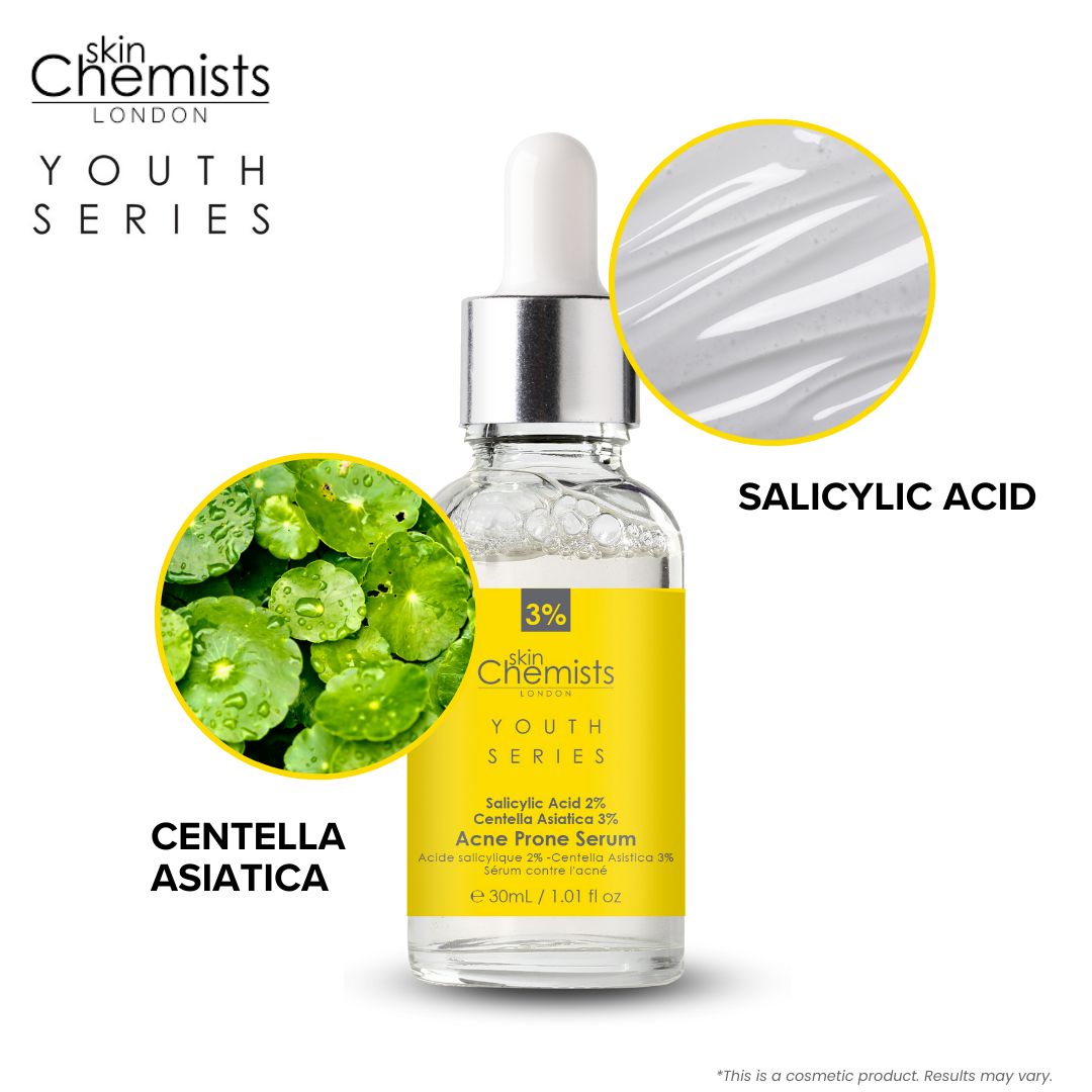 HSC025 skinChemists Youth Series Acne Prone Serum Salicylic Acid 2%, Centella Asiatica 3% 30ml