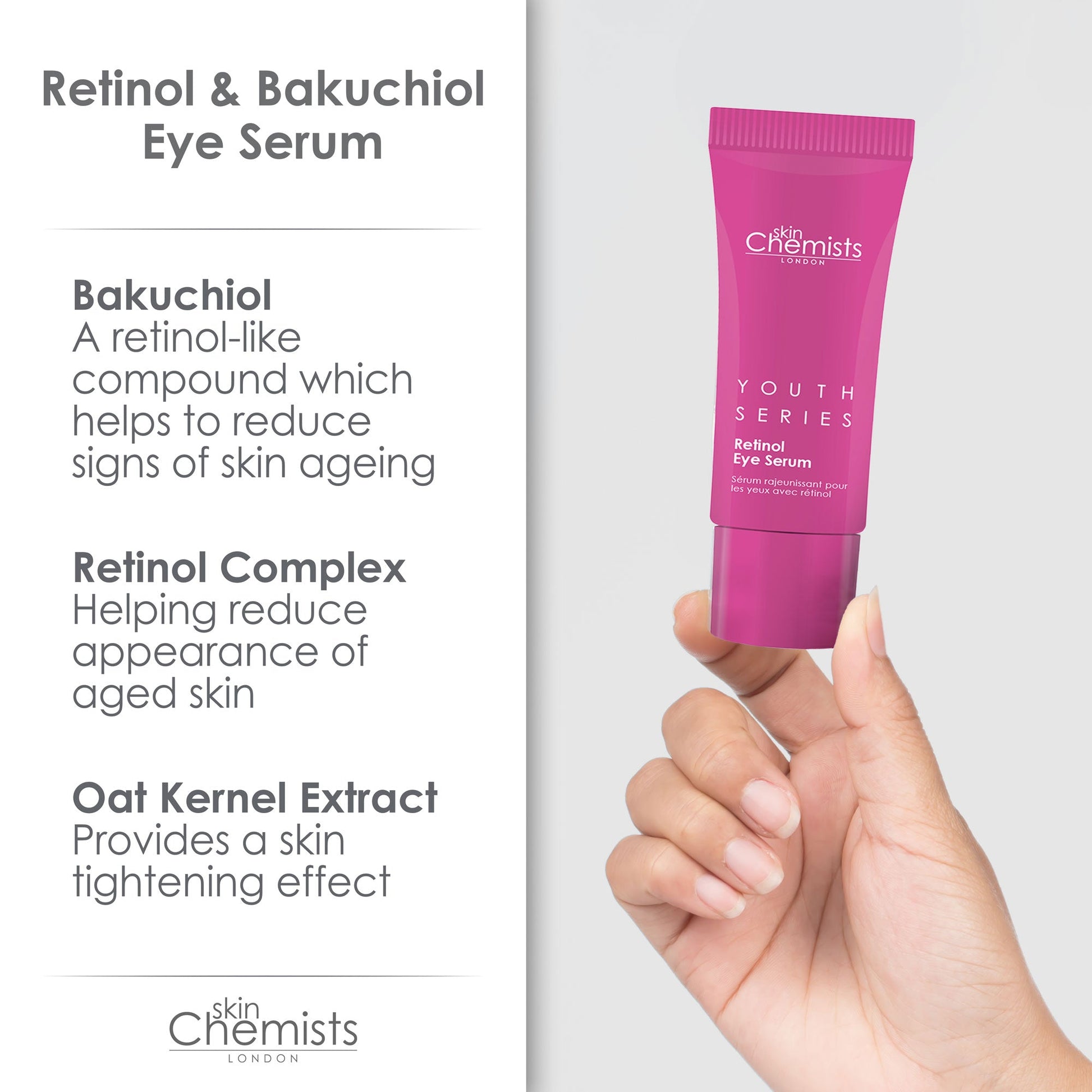 HSC029 skinChemists Youth Series Retinol & Bakuchiol Eye Serum 15ml