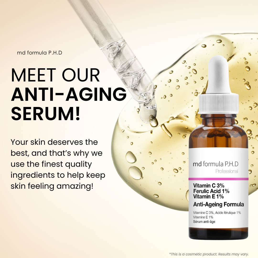 MD029 MD Formula Anti-Ageing Serum Vitamin C 3%, Ferulic Acid 1%, Vitamin E 1% 30ml