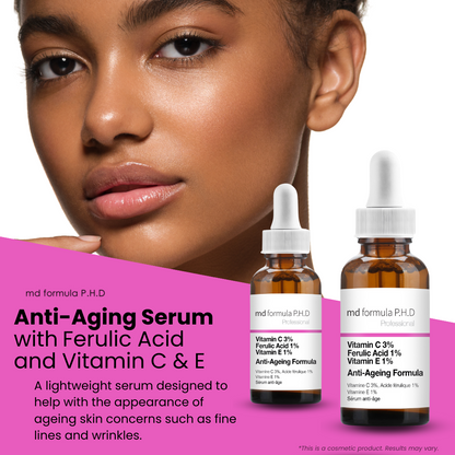 MD029 MD Formula Anti-Ageing Serum Vitamin C 3%, Ferulic Acid 1%, Vitamin E 1% 30ml