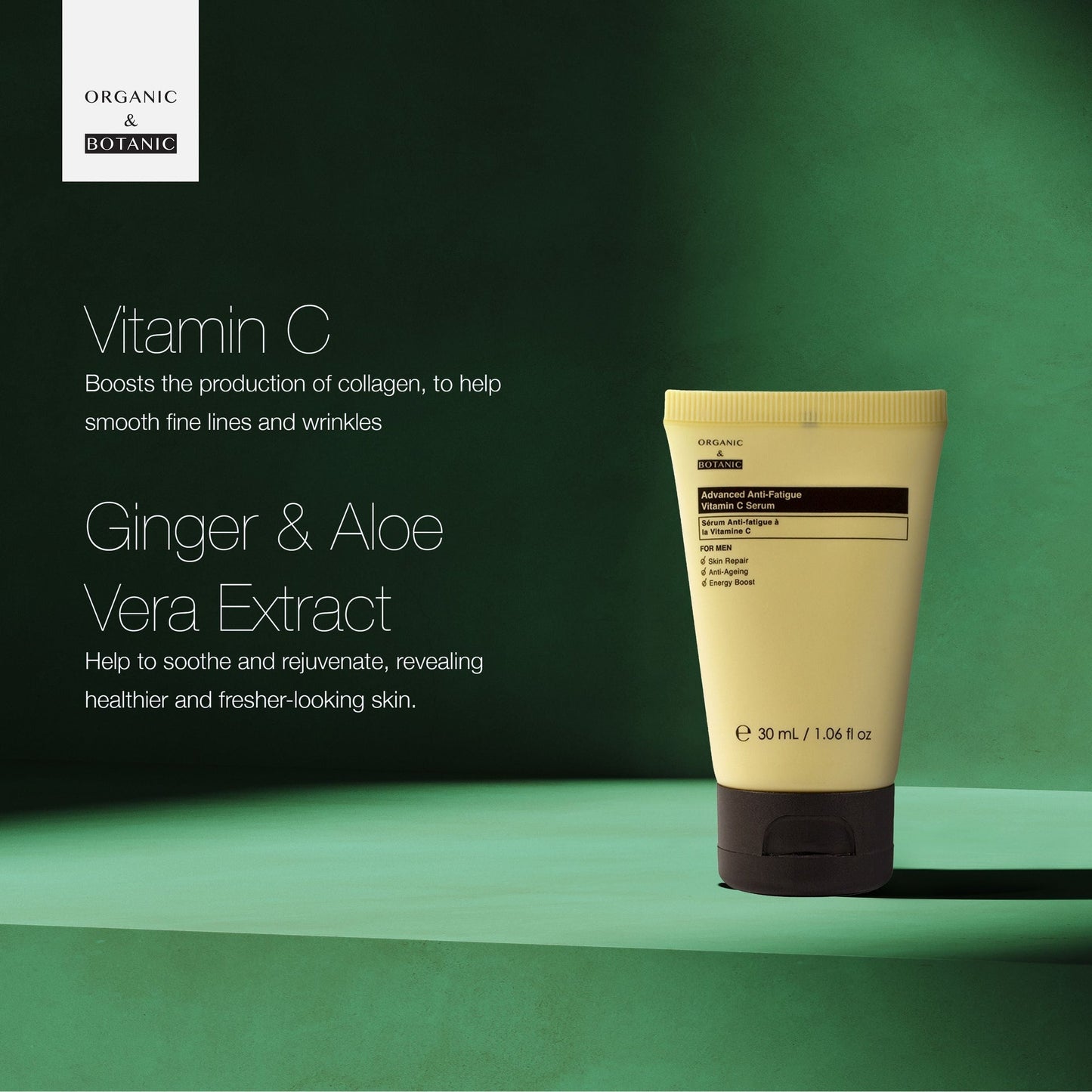 OB026 Organic & Botanic Advanced Anti-Fatigue Vitamin C Serum For Men 30ml