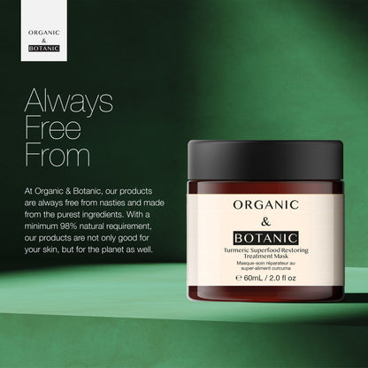 OB081 Organic & Botanic Turmeric Superfood Restoring Treatment Mask 60ml