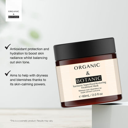OB081 Organic & Botanic Turmeric Superfood Restoring Treatment Mask 60ml