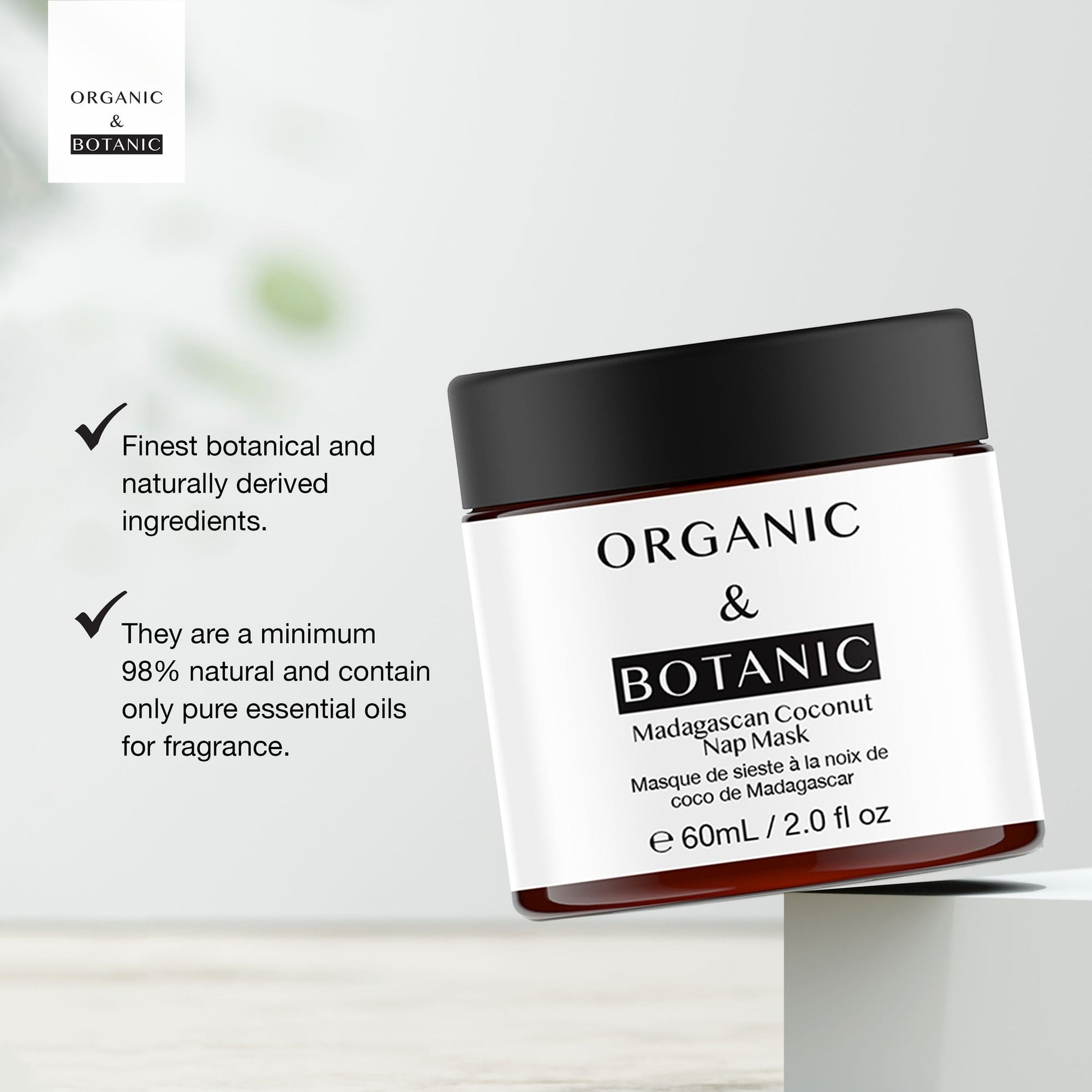 OB101 Organic & Botanic Madagascan Coconut Nap Mask 60ml