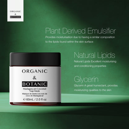 OB101 Organic & Botanic Madagascan Coconut Nap Mask 60ml