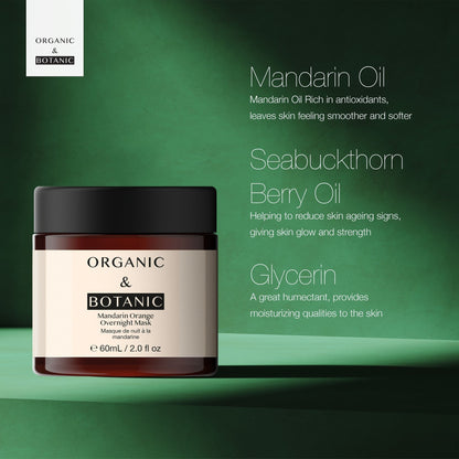 OB102 Organic & Botanic Mandarin Orange Overnight Mask 60ml