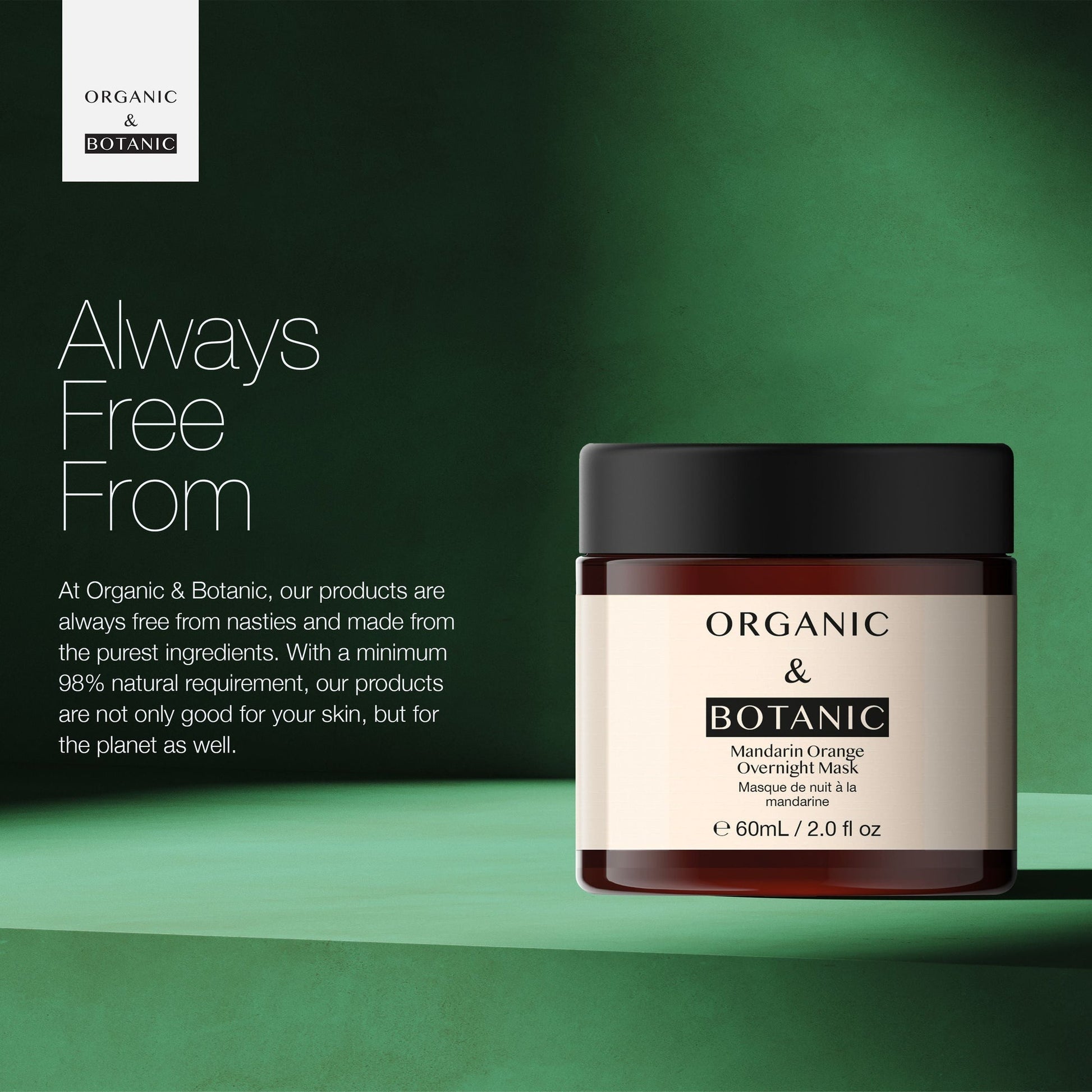 OB102 Organic & Botanic Mandarin Orange Overnight Mask 60ml