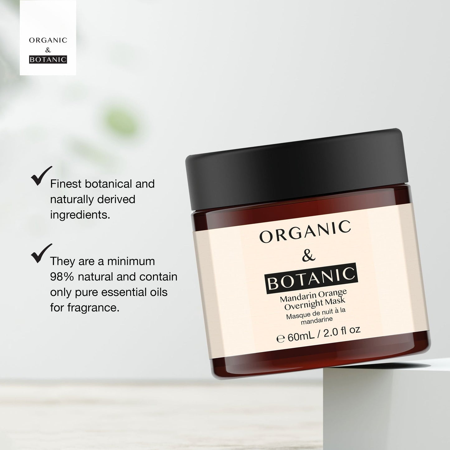 OB102 Organic & Botanic Mandarin Orange Overnight Mask 60ml