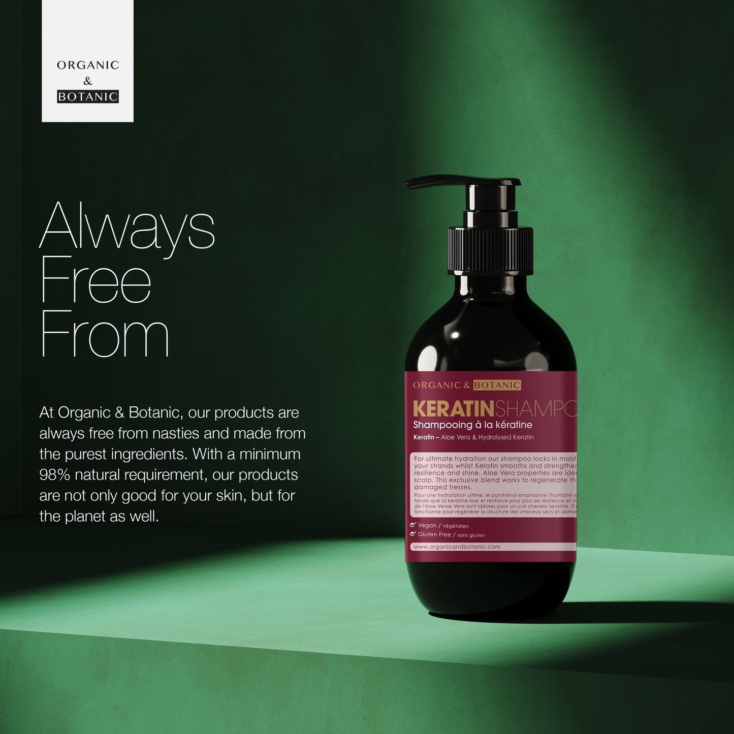 OB106 Organic & Botanic Keratin Shampoo 500ml