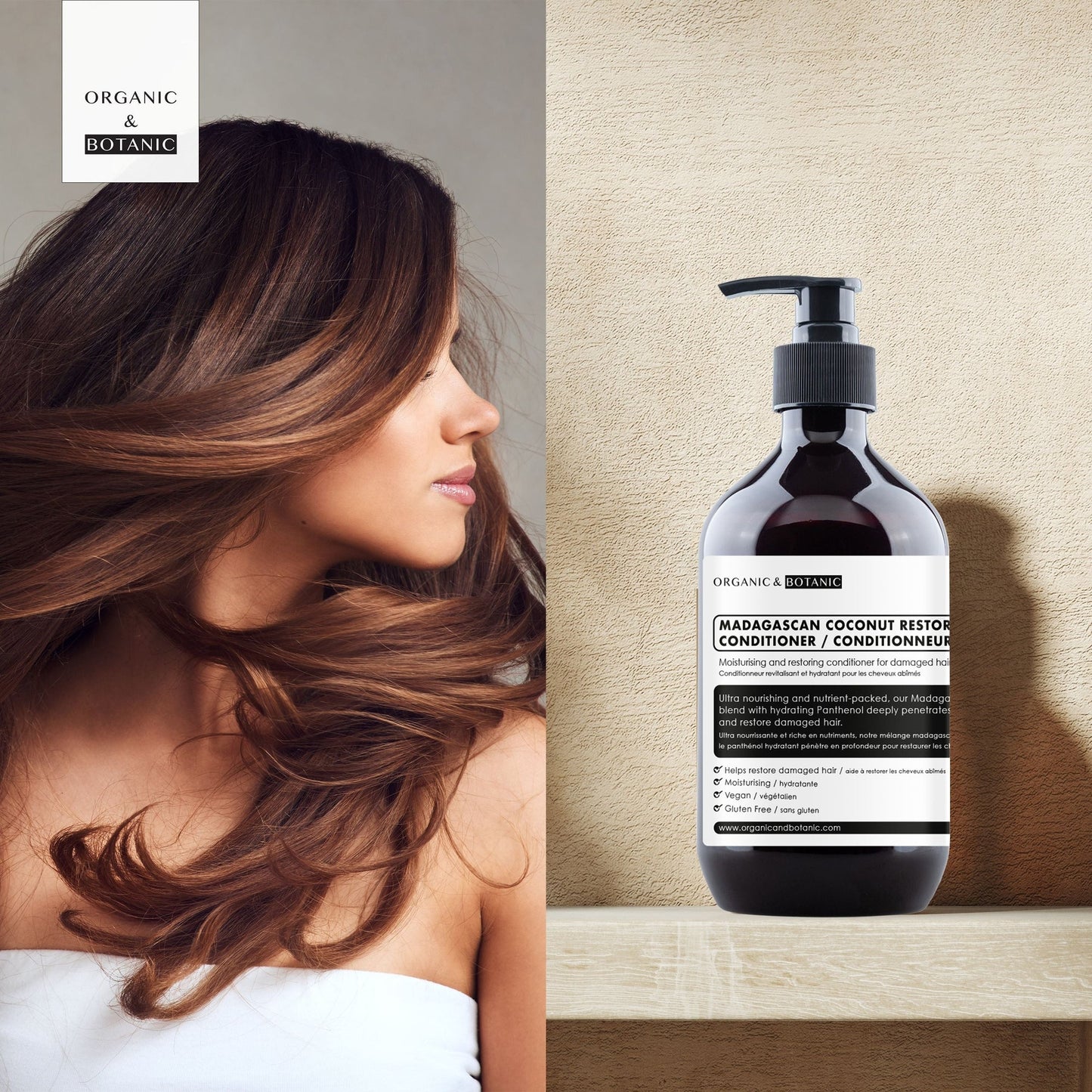 OB120 Organic & Botanic Madagascan Coconut Restoring Conditioner 500ml